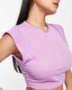 ASOS DESIGN ASOS DESIGN ruched side tee with short sleeve in lilac-Purple - 3