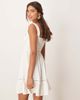 ASOS DESIGN ASOS DESIGN ruched square neck tiered mini dress with lace inserts in white - 3