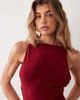 ASOS DESIGN ASOS DESIGN ruched waist slinky maxi dress in wine-RED - 2