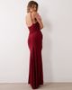 ASOS DESIGN ASOS DESIGN ruched waist slinky maxi dress in wine-RED - 4