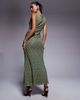 ASOS DESIGN ASOS DESIGN ruched waistband detail lace maxi dress in green - 4