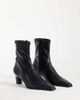 ASOS DESIGN ASOS DESIGN Rudy chisel toe heeled sock boots in black - 2
