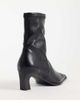 ASOS DESIGN ASOS DESIGN Rudy chisel toe heeled sock boots in black - 4