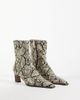 ASOS DESIGN ASOS DESIGN Rudy chisel toe heeled sock boots in snake print-Multi - 2