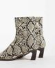 ASOS DESIGN ASOS DESIGN Rudy chisel toe heeled sock boots in snake print-Multi - 4