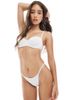 ASOS DESIGN ASOS DESIGN Rue ribbed tanga thong in white - 1