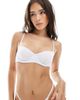 ASOS DESIGN ASOS DESIGN Rue ribbed underwire bra in white - 1