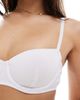 ASOS DESIGN ASOS DESIGN Rue ribbed underwire bra in white - 3