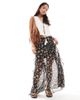 ASOS DESIGN ASOS DESIGN ruffle chiffon printed maxi skirt-Multi - 1