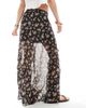 ASOS DESIGN ASOS DESIGN ruffle chiffon printed maxi skirt-Multi - 4