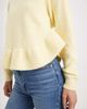 ASOS DESIGN ASOS DESIGN ruffle curved hem sweater in buttermilk-Yellow - 2