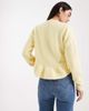 ASOS DESIGN ASOS DESIGN ruffle curved hem sweater in buttermilk-Yellow - 4