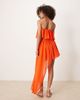 ASOS DESIGN ASOS DESIGN ruffle mini skirt with asymmetric hem in orange - part of a set - 4