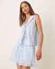 ASOS DESIGN ASOS DESIGN ruffle pull on shorts in blue and white gingham - part of a set-Multi - 3