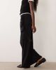 ASOS DESIGN ASOS DESIGN ruffle waistband cupro pants in black - 3