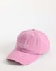ASOS DESIGN ASOS DESIGN running late slogan cap in washed pink-Red - 1