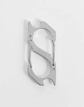 ASOS DESIGN ASOS DESIGN s-shape carabiner clip in silver