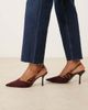 ASOS DESIGN ASOS DESIGN Sabrina slingback stiletto heel shoes in burgundy and leopard-Multi - 1