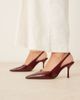 ASOS DESIGN ASOS DESIGN Sabrina slingback stiletto heels in burgundy-Red - 1