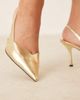 ASOS DESIGN ASOS DESIGN Sabrina slingback stiletto heels in gold - 4