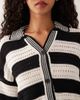 ASOS DESIGN ASOS DESIGN Sally knit button up beach top in black and cream stripes - part of a set-Multi - 4