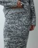 ASOS DESIGN ASOS DESIGN salt and pepper stitch maxi skirt set in mono-Black - 4
