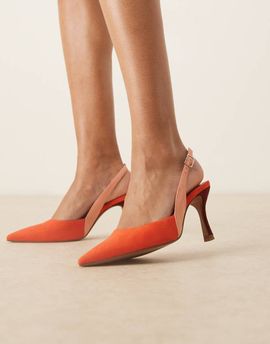 ASOS DESIGN ASOS DESIGN Samber slingback stiletto heels in multi suedette