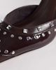 ASOS DESIGN ASOS DESIGN Sammie studded western chisel toe heeled mules in chocolate-Multi - 2