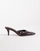 ASOS DESIGN ASOS DESIGN Sammie studded western chisel toe heeled mules in chocolate-Multi - 4