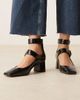 ASOS DESIGN ASOS DESIGN Sasha double buckle strap mid block heel shoes in black - 1