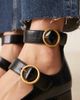 ASOS DESIGN ASOS DESIGN Sasha double buckle strap mid block heel shoes in black - 3
