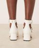 ASOS DESIGN ASOS DESIGN Sasha double buckle strap mid block heel shoes in off white croc - 3