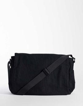 ASOS DESIGN ASOS DESIGN satchel crossbody bag in black canvas
