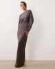 ASOS DESIGN ASOS DESIGN satin batwing maxi dress in brown-Green - 1