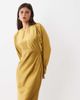 ASOS DESIGN ASOS DESIGN satin batwing maxi dress in ochre-Yellow - 4