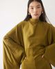 ASOS DESIGN ASOS DESIGN satin batwing romper with extreme sleeve in olive-Green - 3