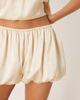 ASOS DESIGN ASOS DESIGN satin bloomer pajama shorts in ivory-White - 2