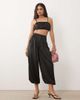 ASOS DESIGN ASOS DESIGN satin bubble pleated pants in black - part of a set - 1