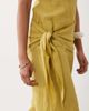 ASOS DESIGN ASOS DESIGN satin crinkle jumpsuit with scarf waist detail in chartreuse-Green - 3