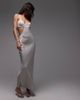 ASOS DESIGN ASOS DESIGN satin cut out maxi dress in gray - 2