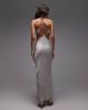 ASOS DESIGN ASOS DESIGN satin cut out maxi dress in gray - 4