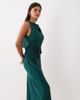 ASOS DESIGN ASOS DESIGN satin drape bodice maxi dress with cowl back detail in blue - 4