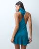 ASOS DESIGN ASOS DESIGN satin halter mini dress with racer back in teal-Blue - 4