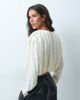ASOS DESIGN ASOS DESIGN satin long sleeve bubble top in ivory-Pink - 2