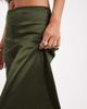 ASOS DESIGN ASOS DESIGN satin maxi skirt in green - part of a set-Brown - 3