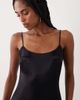 ASOS DESIGN ASOS DESIGN satin midi slip dress with fringe detail in black - 2