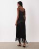 ASOS DESIGN ASOS DESIGN satin midi slip dress with fringe detail in black - 3