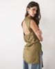 ASOS DESIGN ASOS DESIGN satin open back asymmetric top in olive-Green - 4