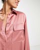 ASOS DESIGN ASOS DESIGN satin oversized shirt with wide cuff detail in rose-Pink - 4