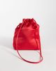 ASOS DESIGN ASOS DESIGN satin pouch with detachable crossbody strap in red - 4